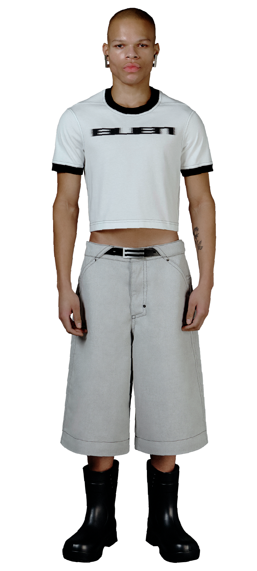 CROPPED RINGER FRAMEWORK T-SHIRT – EILIEN PULSAR