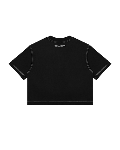 CROPPED FRAMEWORK T-SHIRT – EE MONOGRAM NEG