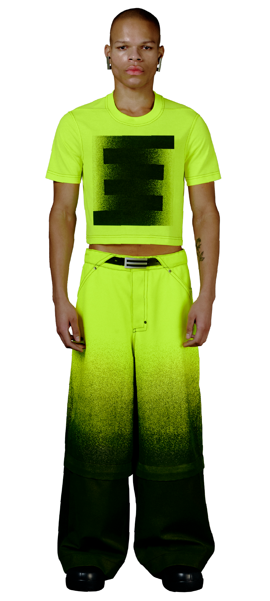 CROPPED FRAMEWORK T-SHIRT – EE MONOGRAM NEG